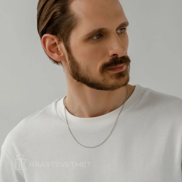 Цепь из серебра 925, плетение «Панцирь»